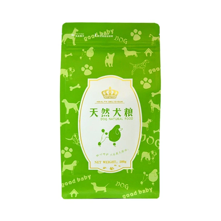 500G Stand Up Pouch Plastic Ziplock Glossy Pet Food Packaging Bag Dog