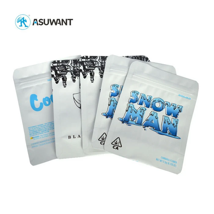 Custom Printing Resealable Stand Up Pouch With Zipper