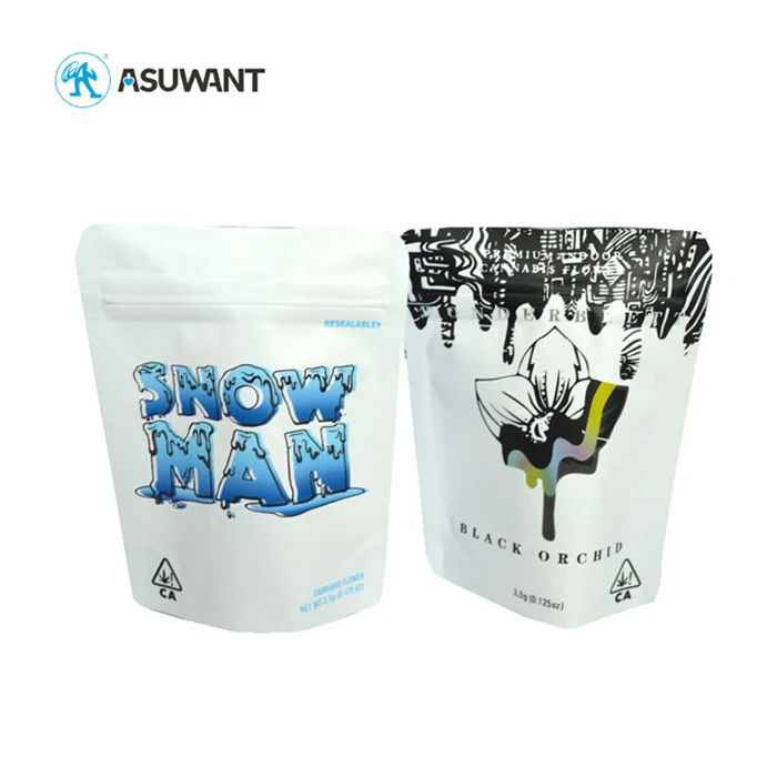 Custom Printing Resealable Stand Up Pouch With Zipper