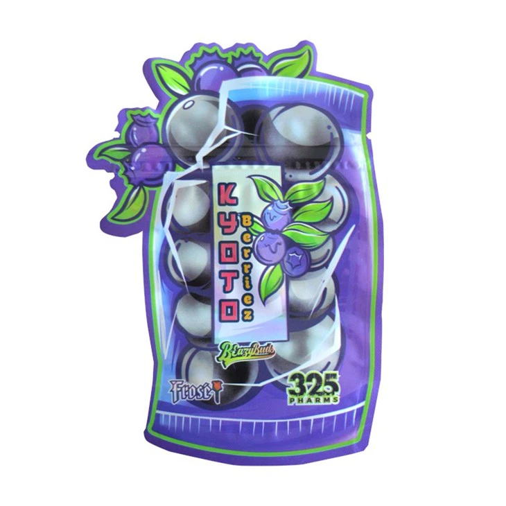 Die Cut Bag Bottle Shaped Irregular Ziplock Plastic Custom Mylar Bag