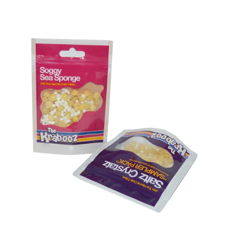 Återförslutningsbar plastpisslås Stand Up Pouch Food Packaging Väska med ovalt klart fönster för kaffe te Snack nötkött