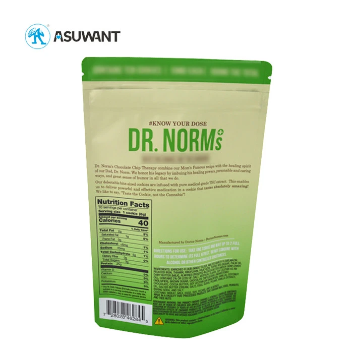 VMPET Green Plastic Bag Food Packaging , Food Grade Bags For Food Packaging