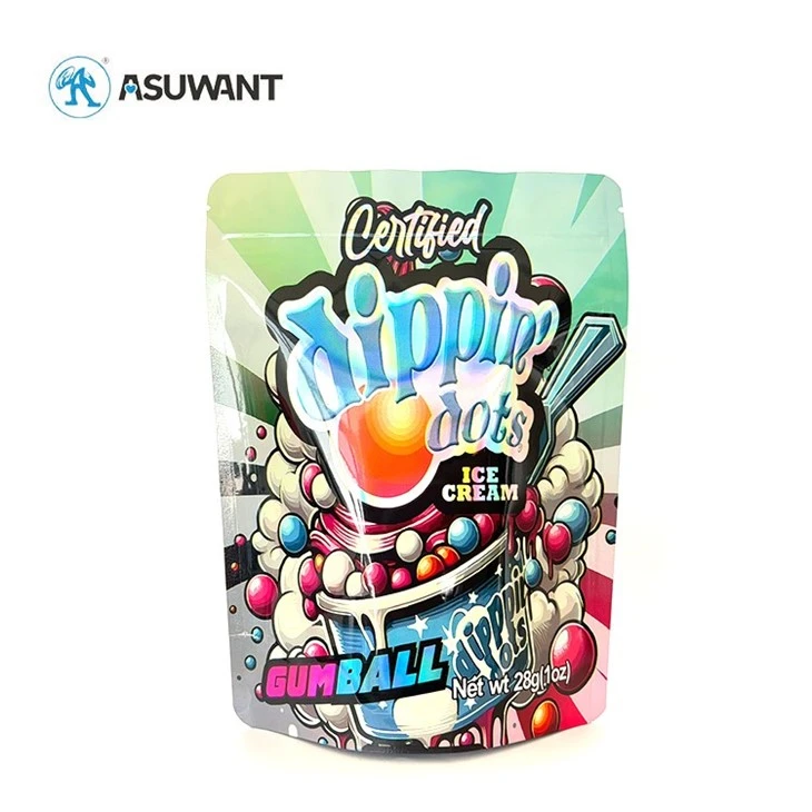 Custom Printed Baggies Aluminized Foil Smell Proof Cookie Plastic Packaging Mylar ZipLock Bags best