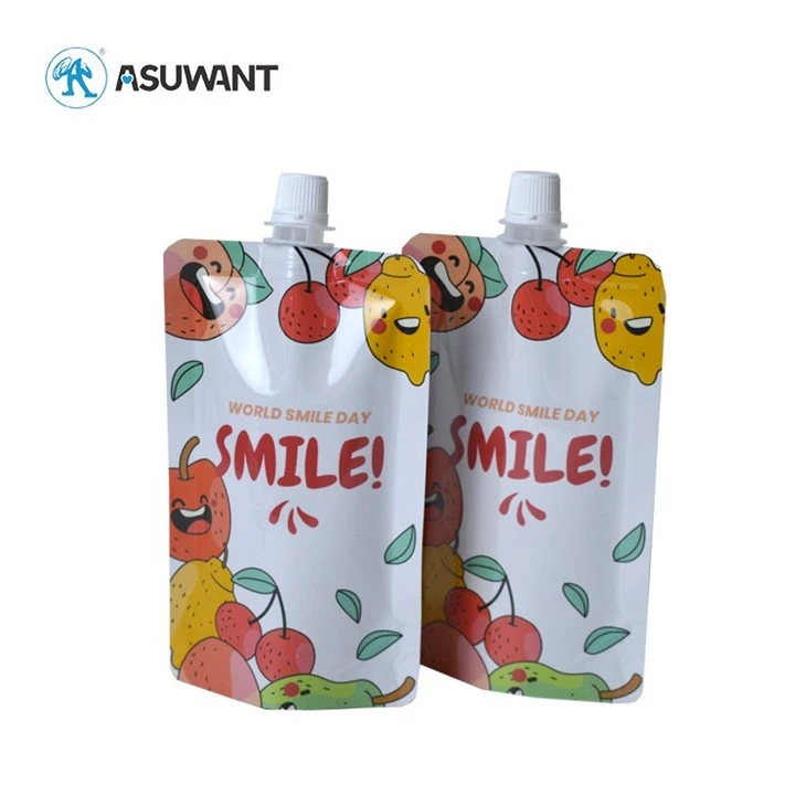 Juice Drink Water Packaging In Stock Spout Pouch Digital Printing best